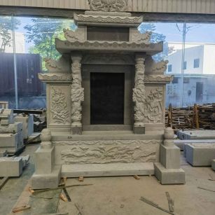乐山 芝麻灰高档墓碑、土墓，一套也支持定做