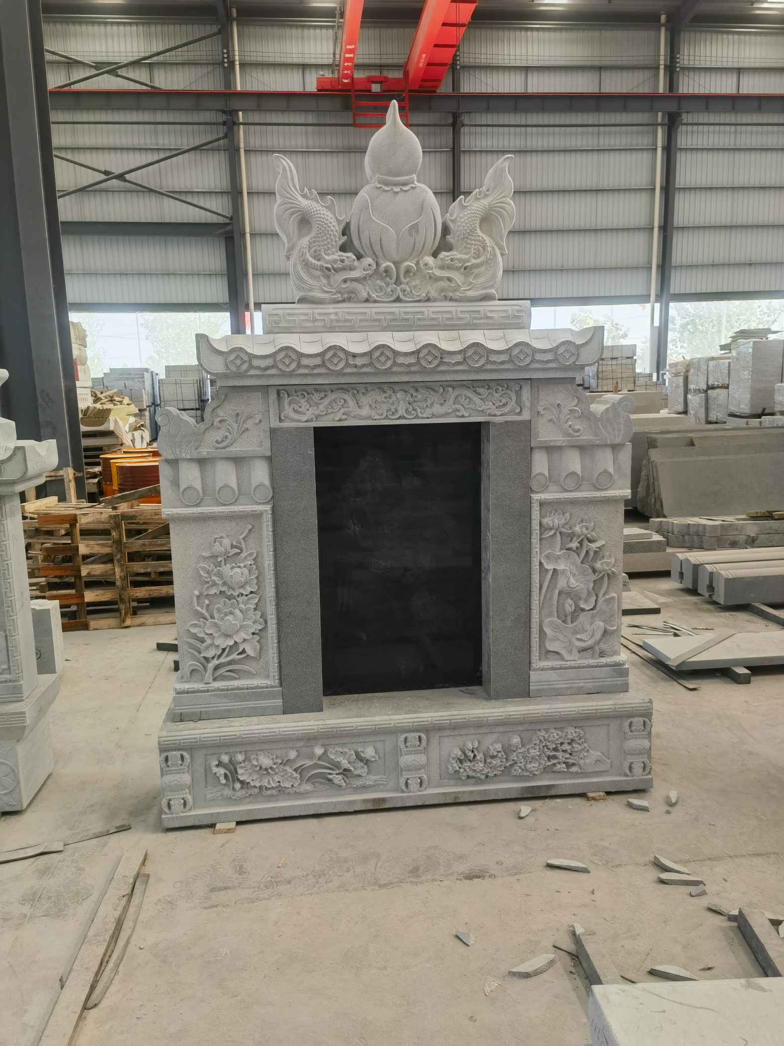 乐山 芝麻灰高档墓碑、土墓，一套也支持定做